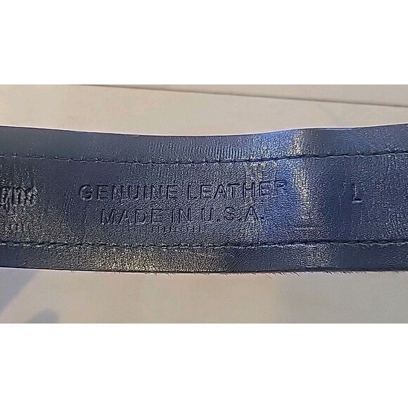 Sandy Duftler Designs Vintage Belt Silver Buckle Floral Embellished Leather L main image 6
